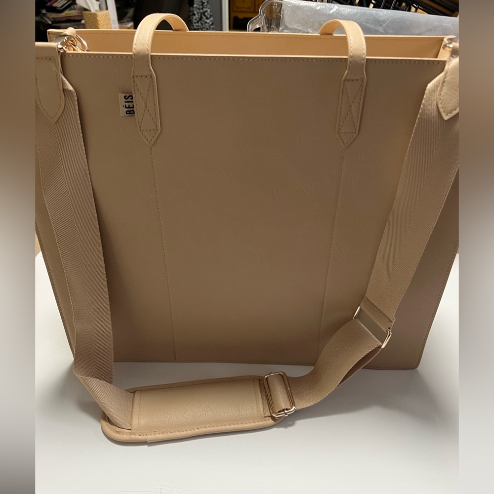 Beis Large Work Tote in Beige